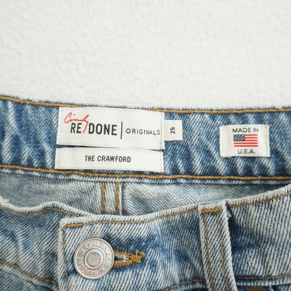 Re/Done Light Blue The Crawford Straight Leg Jeans - Picture 9 of 11